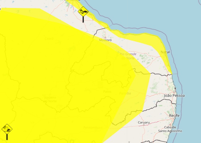 INMET EMITE ALERTAS DE VENDAVAL E VENTOS COSTEIROS PARA 114 CIDADES DO RN