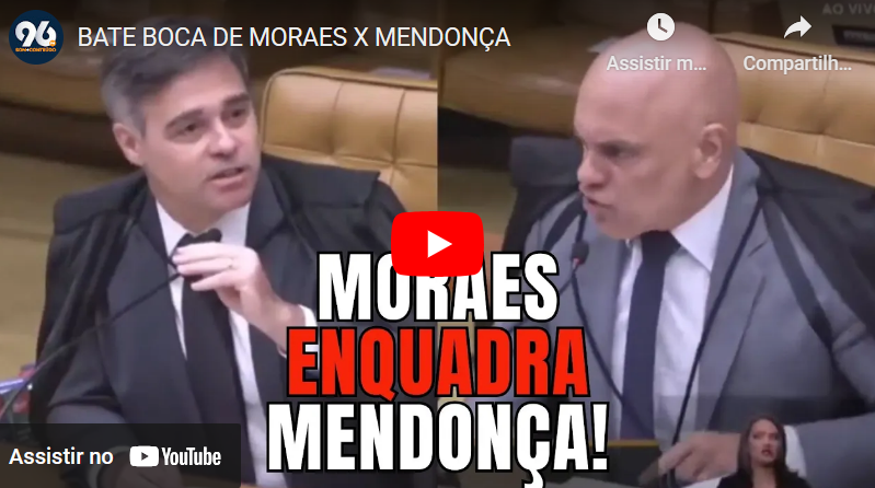 [ VIDEO ] BATE BOCA NO STF: MORAES ENQUADRA MENDONÇA APÓS INSINUAÇÃO SOBRE GOVERNO
