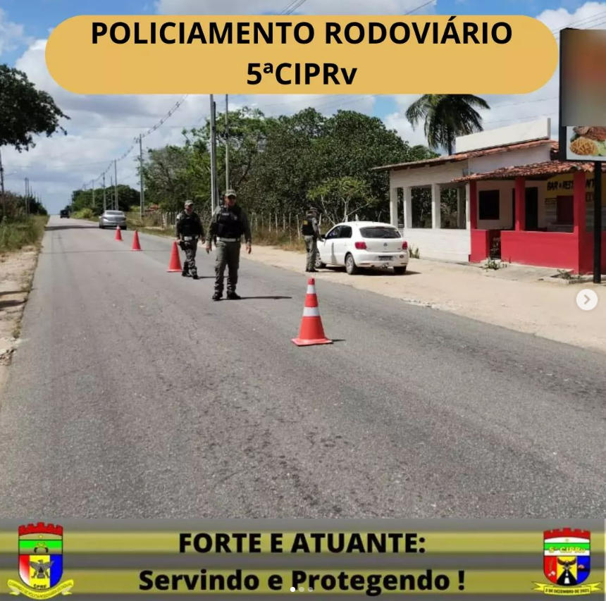 CPRE DA 5ª CIPRV REALIZOU FISCALIZAÇÃO E PATRULHAMENTO COM TESTE DE ALCOOLEMIA NA RN-120