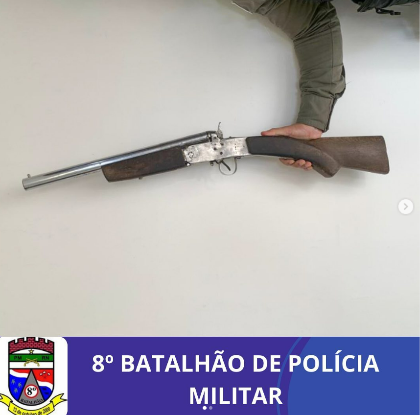 POLÍCIA MILITAR APREENDE ARMA DE FOGO NA CIDADE DE NOVA CRUZ/RN