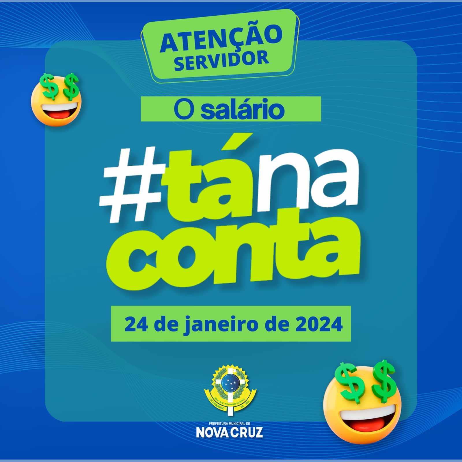 PAGAMENTO DOS SERVIDORES DE JANEIRO DA PREFEITURA DE  NOVA CRUZ JÁ TÁ NA CONTA