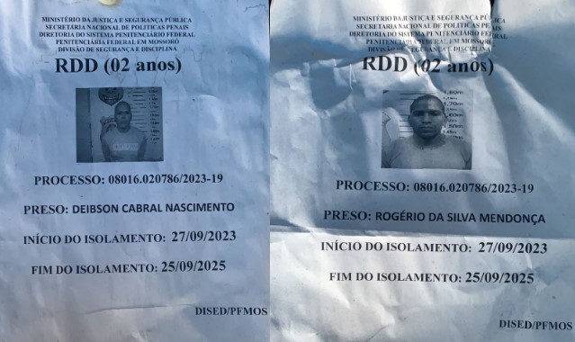 FUGITIVOS DA PENITENCIÁRIA FEDERAL DE MOSSORÓ SÃO DA MESMA FACÇÃO CRIMINOSA DA QUAL FERNANDINHO BEIRA-MAR É LÍDER