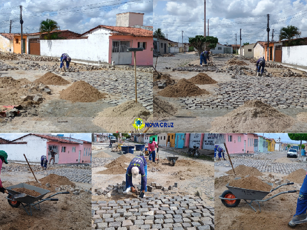 PREFEITURA DE NOVA CRUZ INVESTE NA RECUPERAÇÃO DE CALÇAMENTO EM PARALELEPÍPEDO