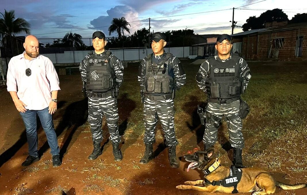 POLICIAIS PENAIS E CÃO FAREJADOR DO MT REFORÇAM BUSCA POR FUGITIVOS EM MOSSORÓ