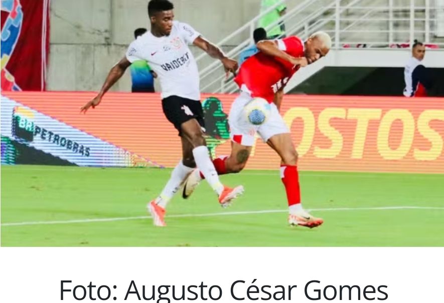 AMÉRICA-RN PERDE DE VIRADA POR 2 A 1 PARA O CORINTHIANS PELA COPA DO BRASIL