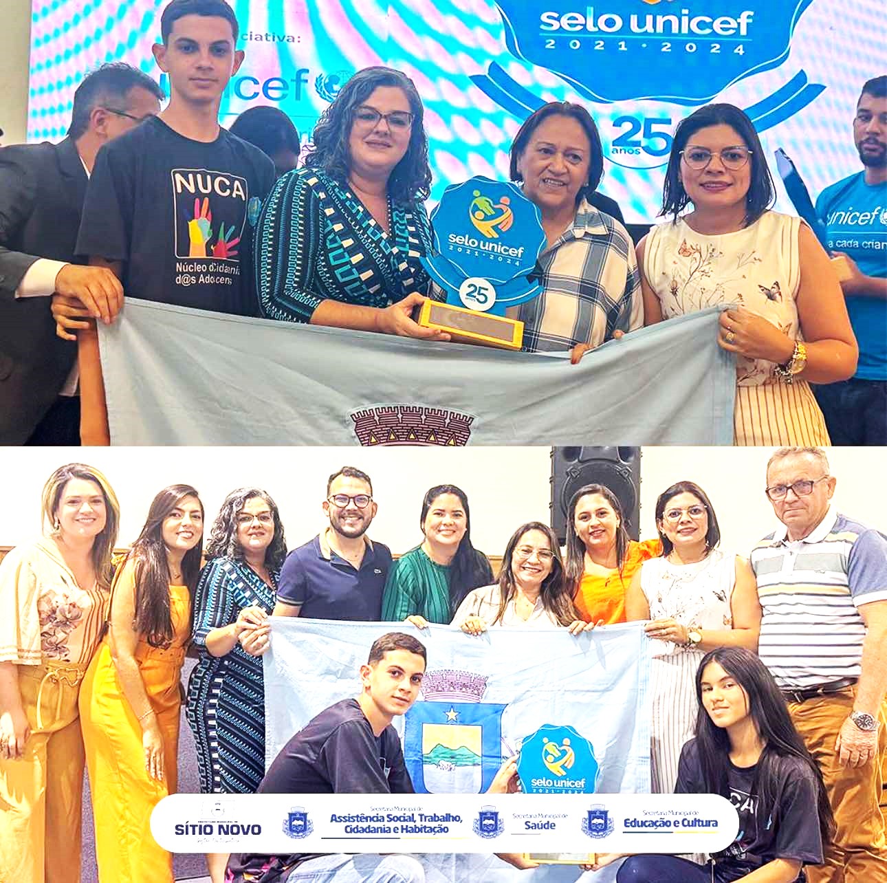 MUNICÍPIO DE SÍTIO NOVO É PREMIADO COM O SELO UNICEF 2021-2024