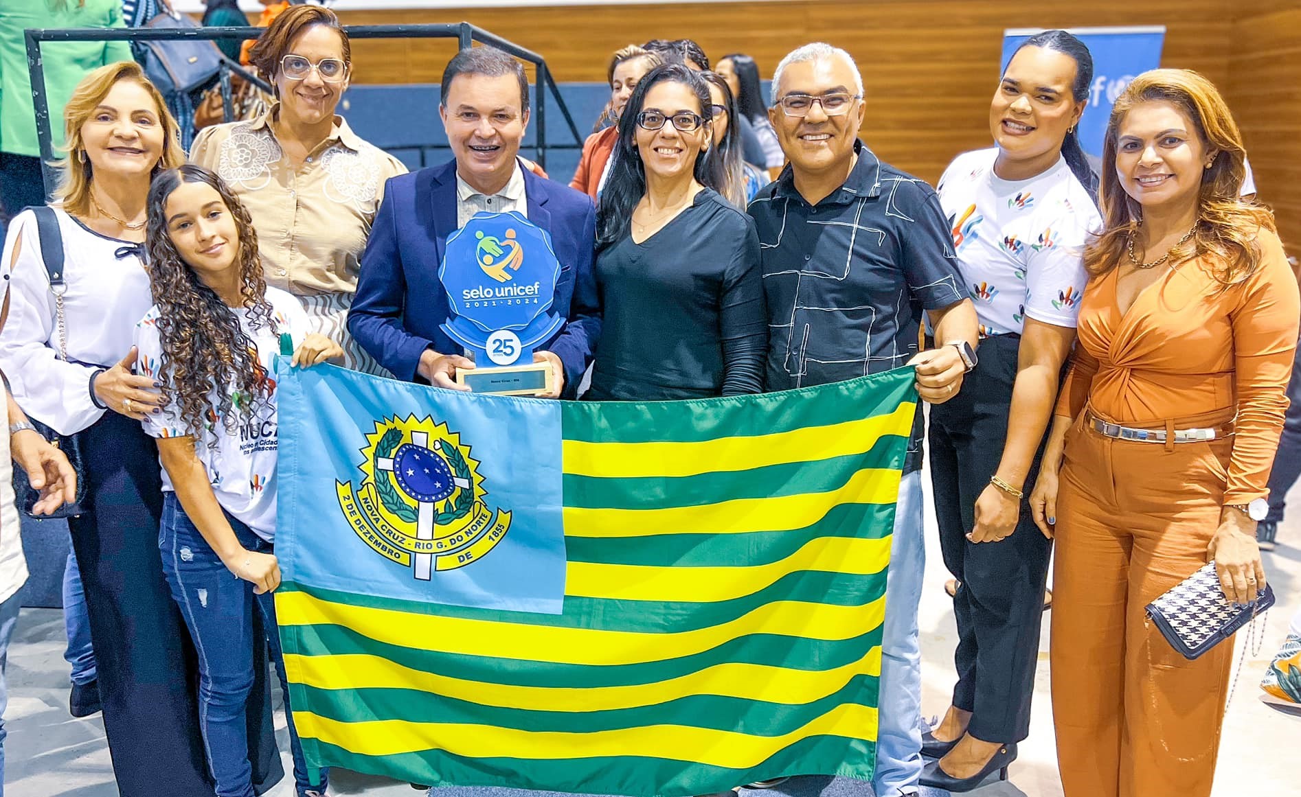 GESTÃO FLAVIO DE BEROI RECEBE PRÊMIO SELO UNICEF EDIÇÃO 2021-2024 E NOVA CRUZ  SE TORNA TRI-CAMPEÃ