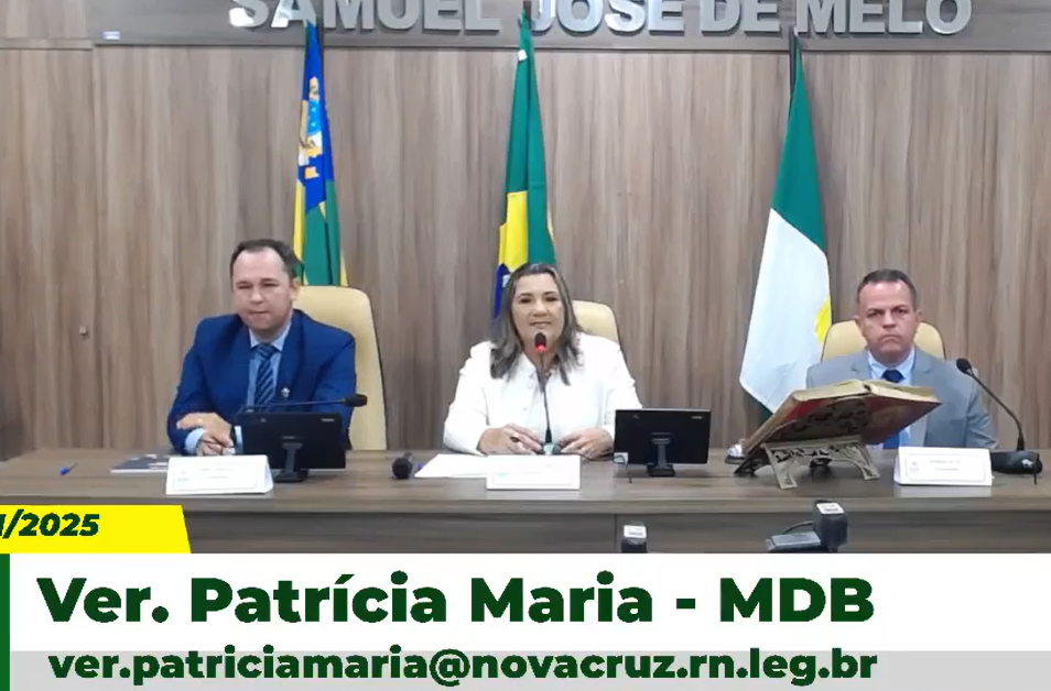 PATRÍCIA LIMA É ELEITA PRESIDENTE DA CÂMARA MUNICPAL DE NOVA CRUZ
