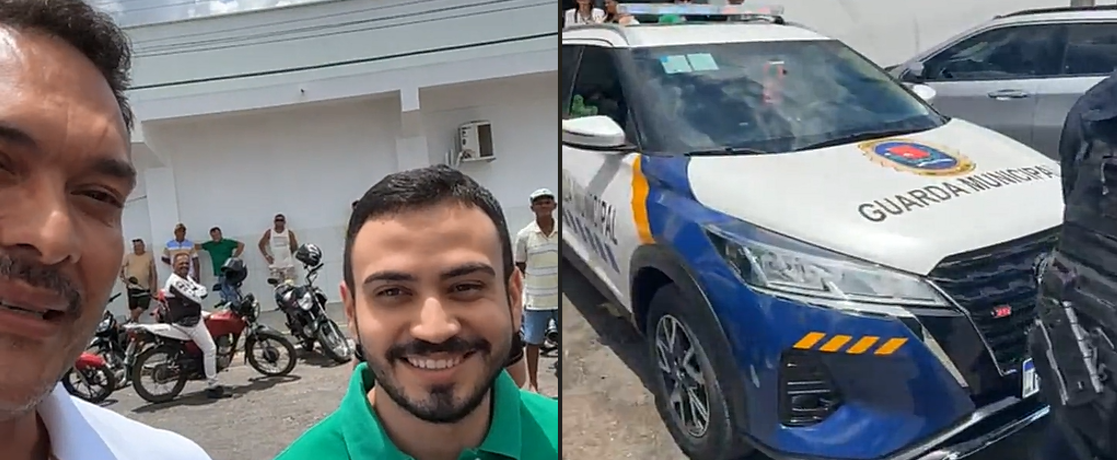 PREFEITO RAULISON RIBEIRO E SENADOR STYVENSON VALENTIM ENTREGAM NOVA VIATURA PARA GUARDA MUNICIPAL DE SANTO ANTÔNIO