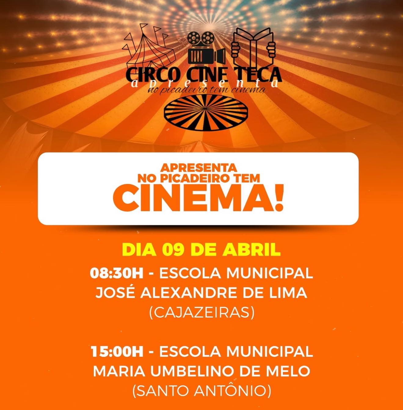 PREFEITURA DE SANTO ANTÔNIO REALIZA PROJETO CIRCENSE E DE CINEMA EM ESCOLAS DO MUNICÍPIO