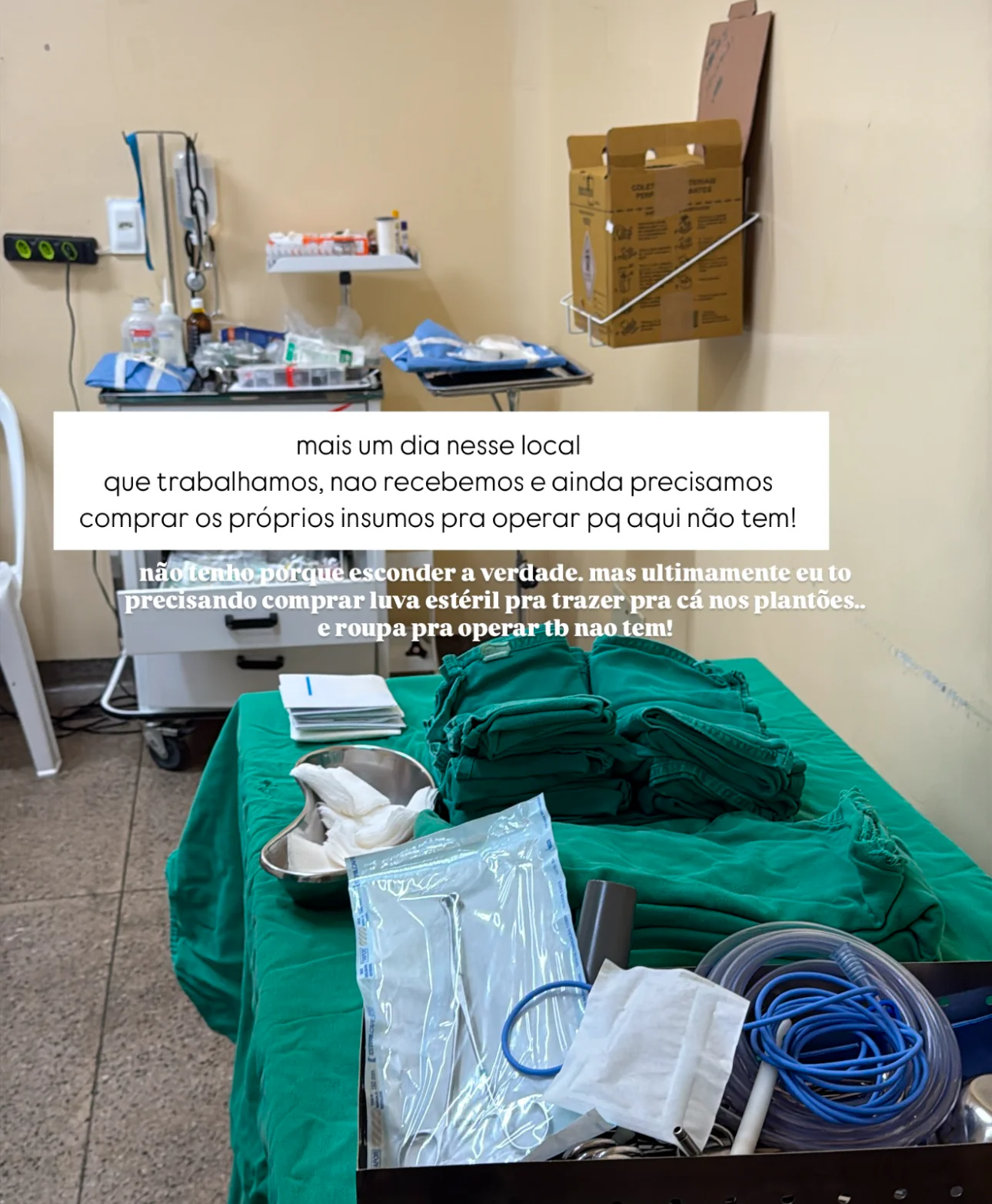 GOVERNO FÁTIMA IGNORA CRISE NO HRTM E MÉDICA DESABAFA: “PRECISO COMPRAR LUVA PARA TRABALHAR”