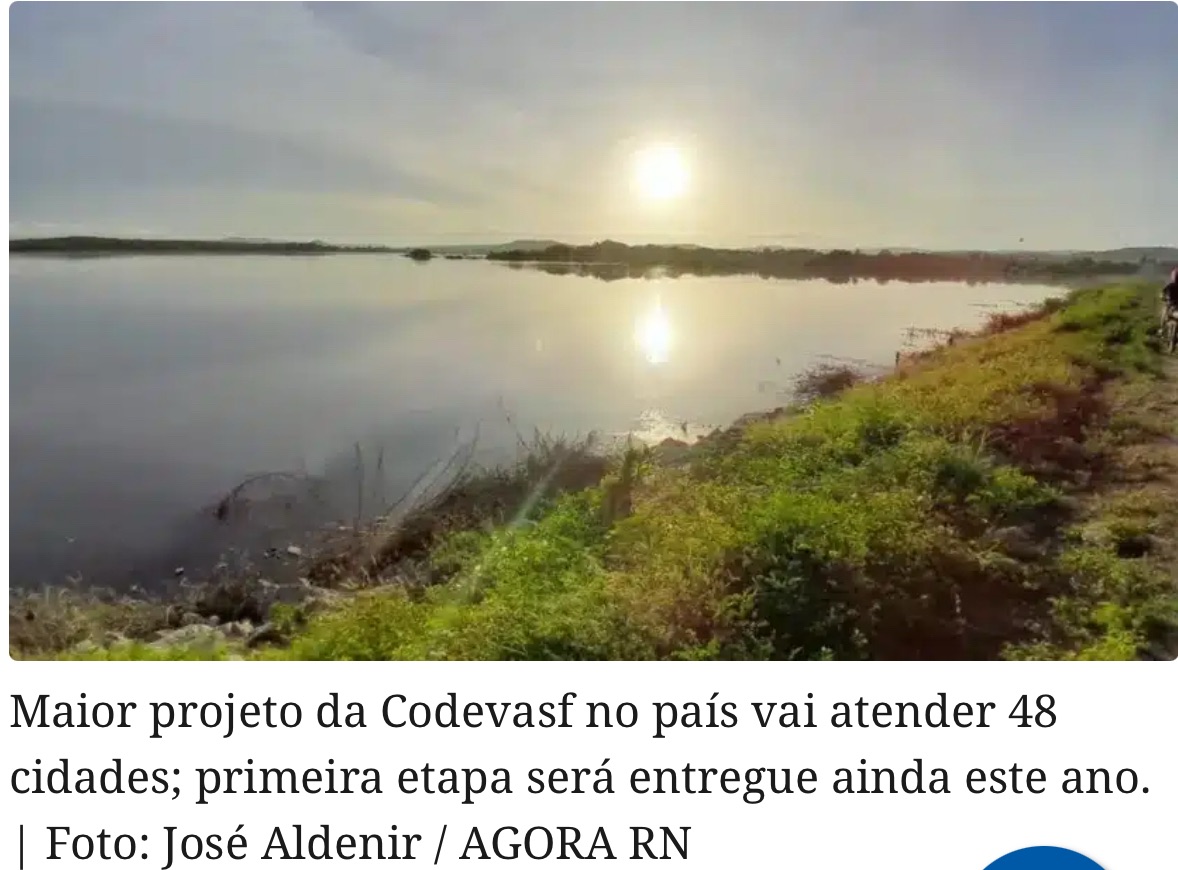 RN RECEBE R$ 750 MILHÕES EM ADUTORAS PARA ACABAR COM FALTA D’ÁGUA NO SERIDÓ E AGRESTE