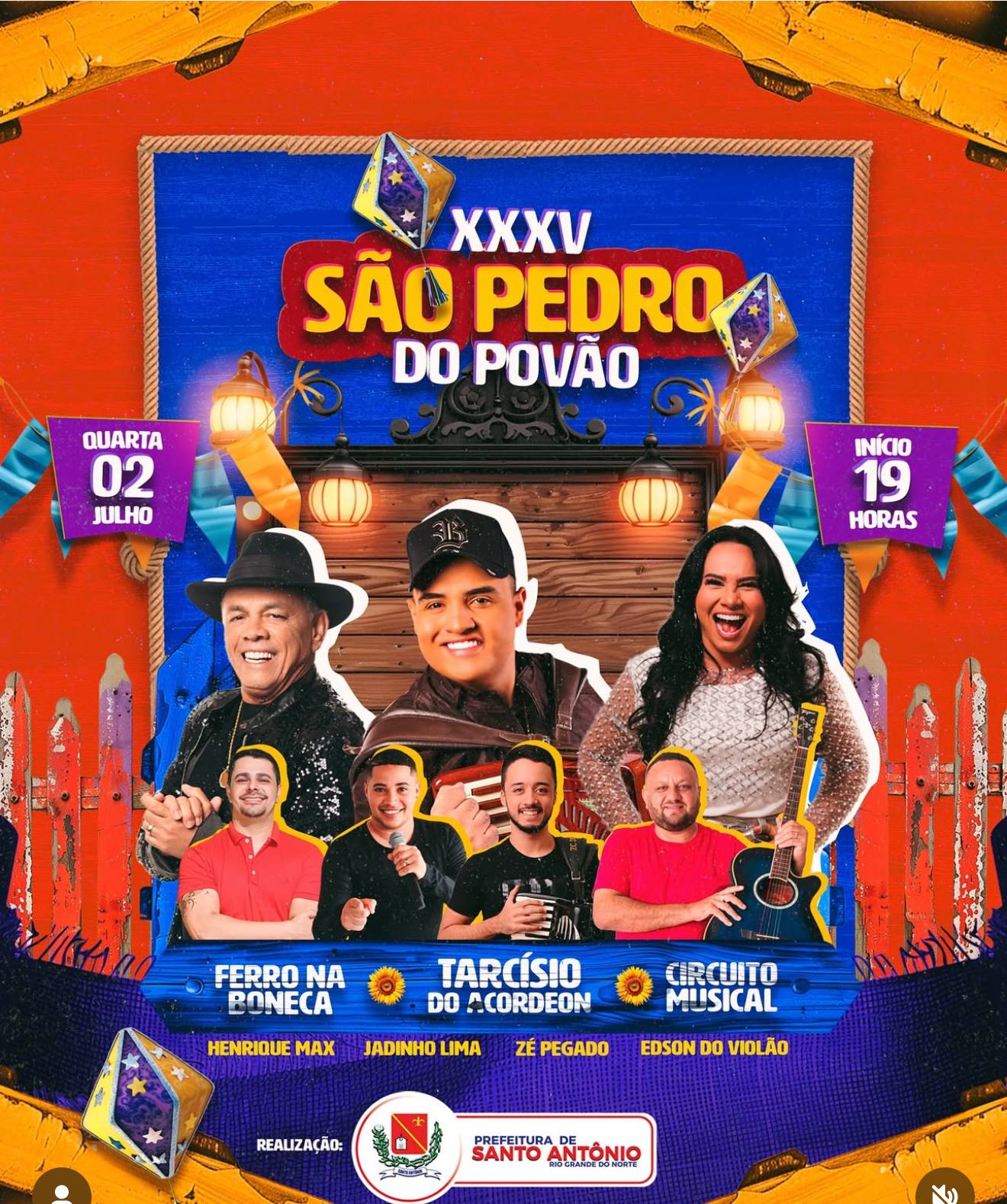 COMEÇA HOJE O XXXV SÃO PEDRO DO POVÃO EM SANTO ANTÔNIO; CONFIRA PROGRAMAÇÃO