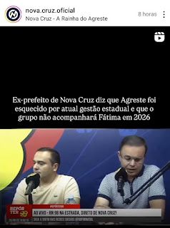 FB DIZ NÃO VOTAR EM FÁTIMA, MAS PT APOIOU SUA REELEIÇÃO E ELEIÇÃO DE SEU SOBRINHO EM NOVA CRUZ. TRAIÇÃO ?