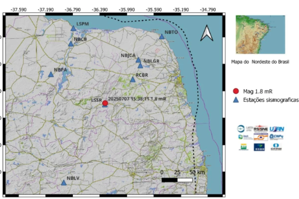 TREMOR DE TERRA ATINGE CURRAIS NOVOS E É SENTIDO POR MORADORES