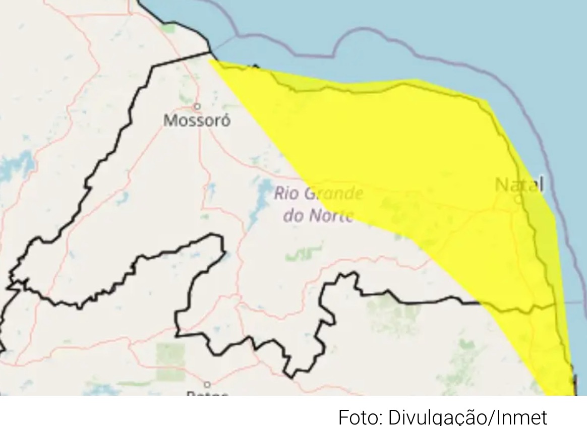 INMET EMITE ALERTA DE CHUVAS PARA NATAL E OUTRAS 84 CIDADES