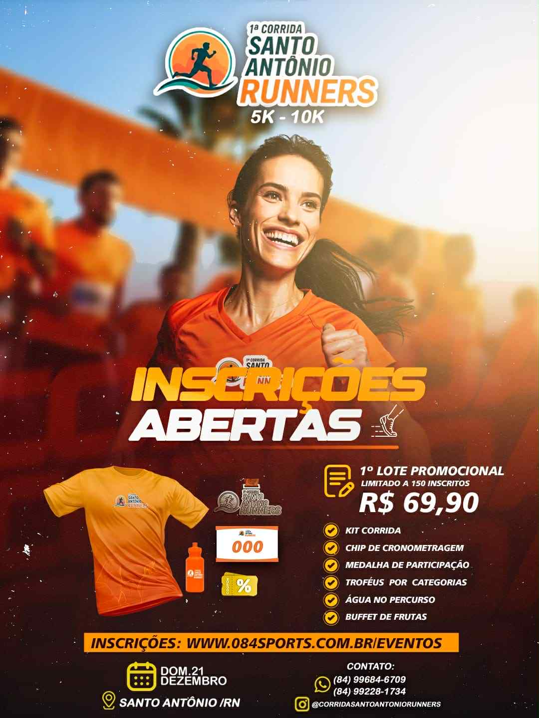 ESTÃO ABERTAS AS INSCRIÇÕES PARA A 1ª  CORRIDA SANTO ANTÔNIO RUNNERS