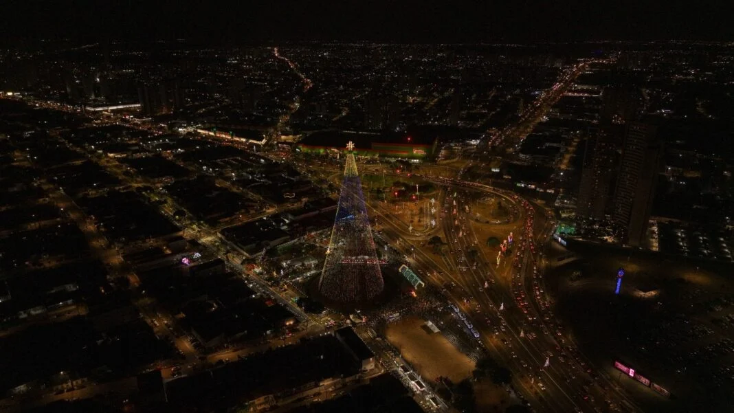 ÁRVORE DE MIRASSOL É ACESA, MARCANDO O INÍCIO DA PROGRAMAÇÃO DO NATAL EM NATAL