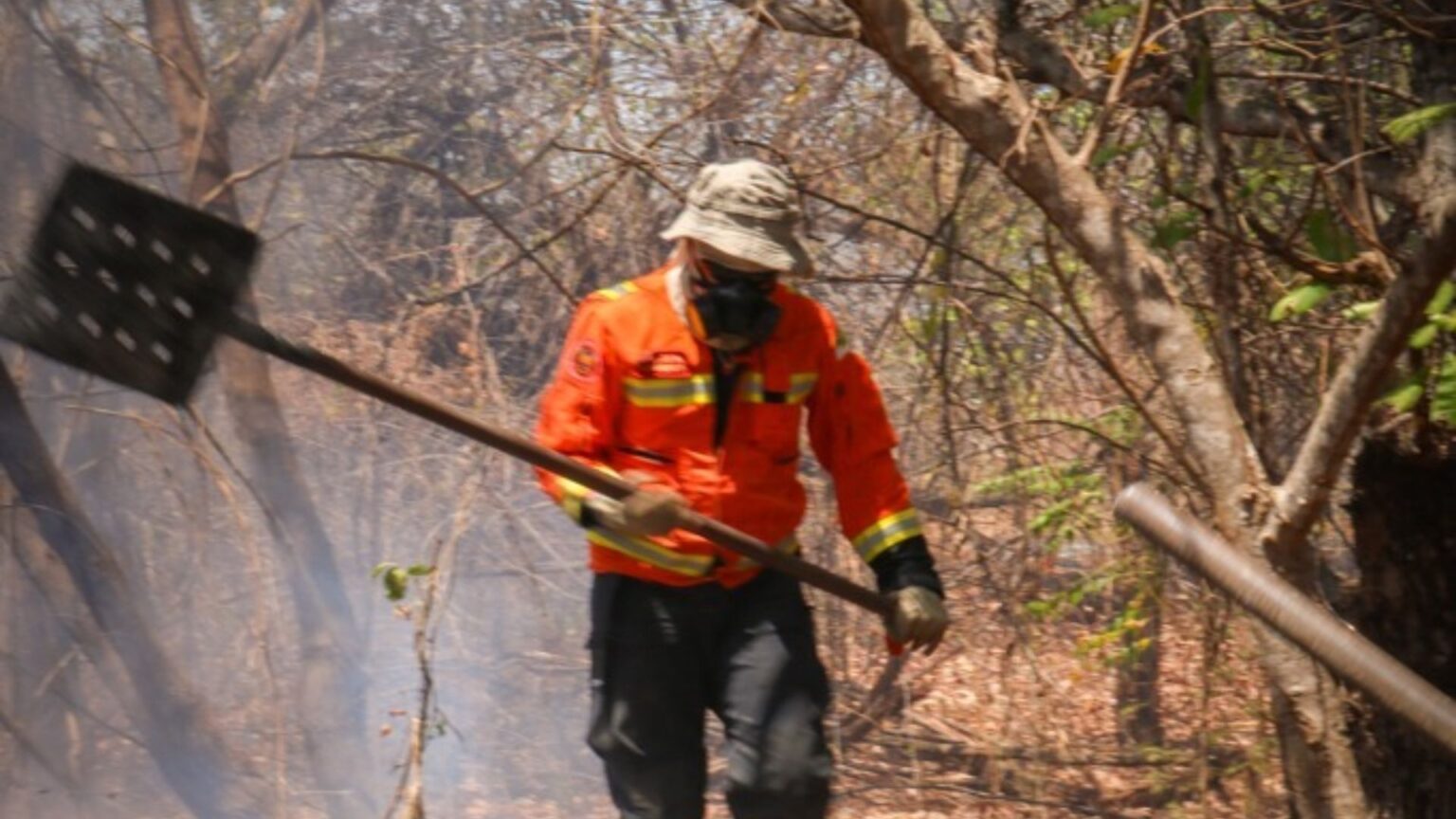INCÊNDIO EM VEGETAÇÃO MOBILIZA CORPO DE BOMBEIROS POR SEIS HORAS EM APODI
