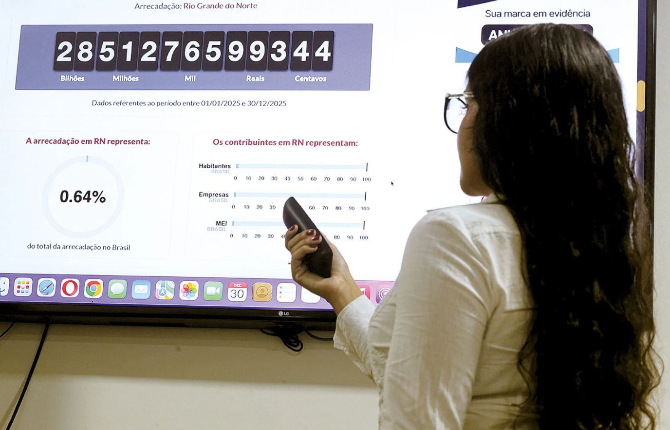 RN ARRECADA 28,5 BILHÕES EM IMPOSTOS EM 2025, APONTA IMPOSTÔMETRO