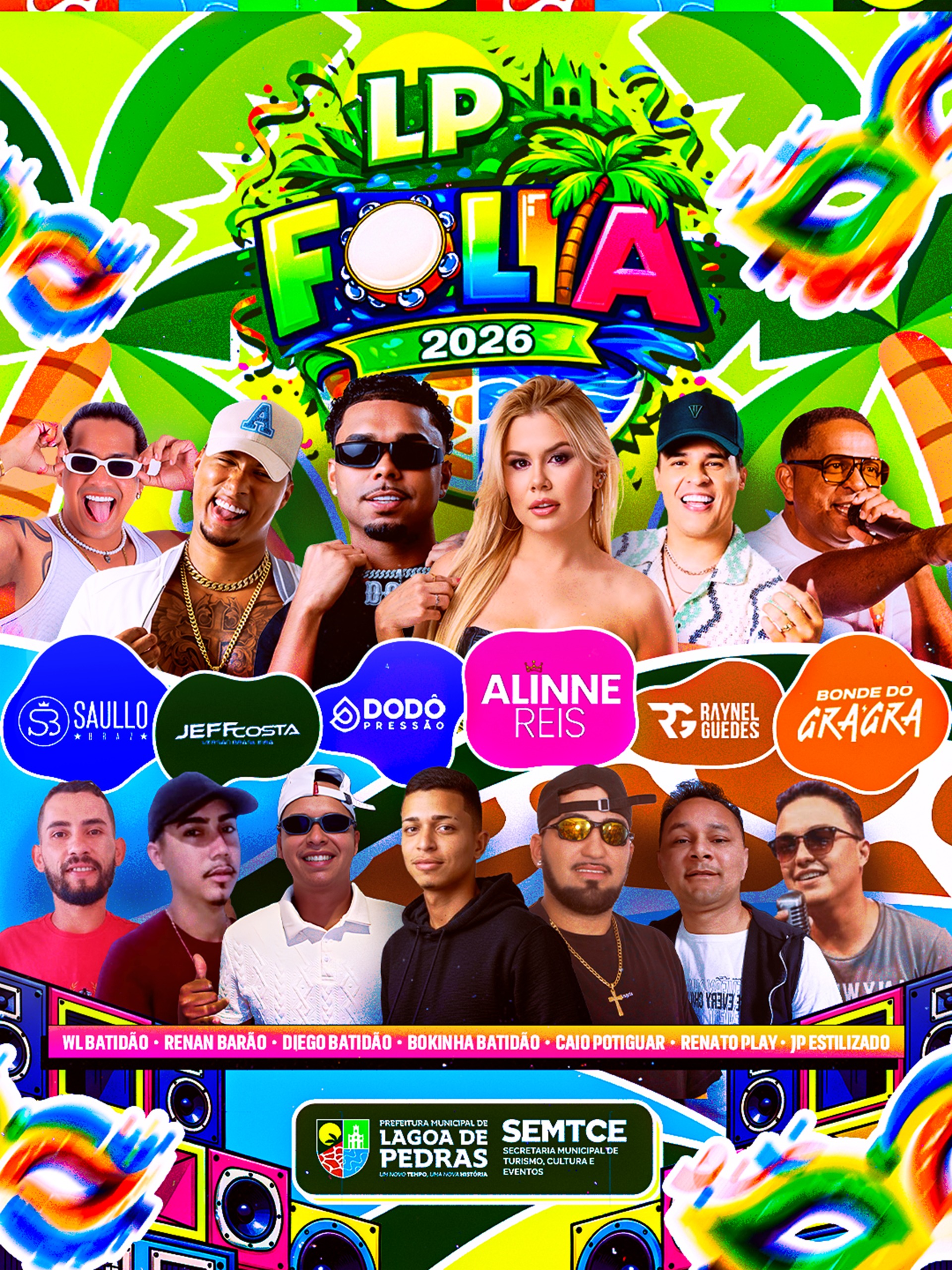PREFEITURA DE LAGOA DE PEDRAS ANUNCIA ATRAÇÕES DO LP FOLIA 2026