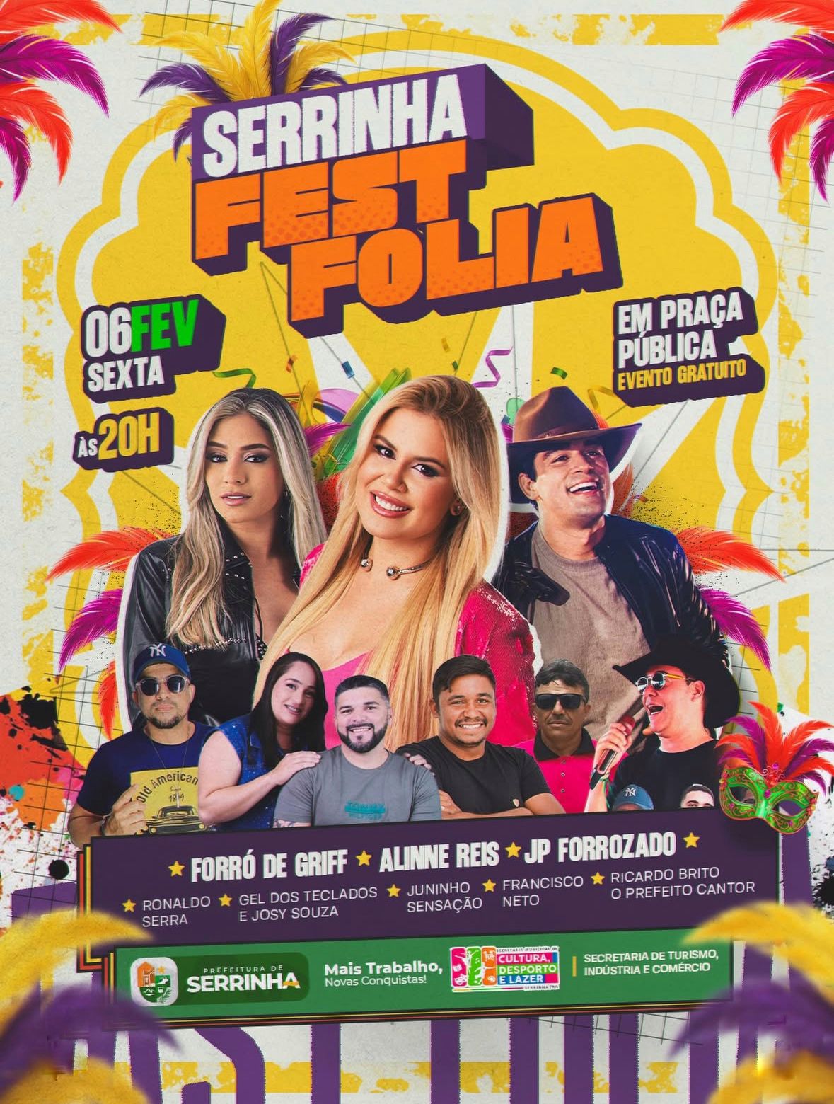 PREFEITA KAUANNY TERTO PROMOVE SERRINHA FEST FOLIA COM ALINNE REIS, JP FORROZADO E FORRÓ DE GRIFF