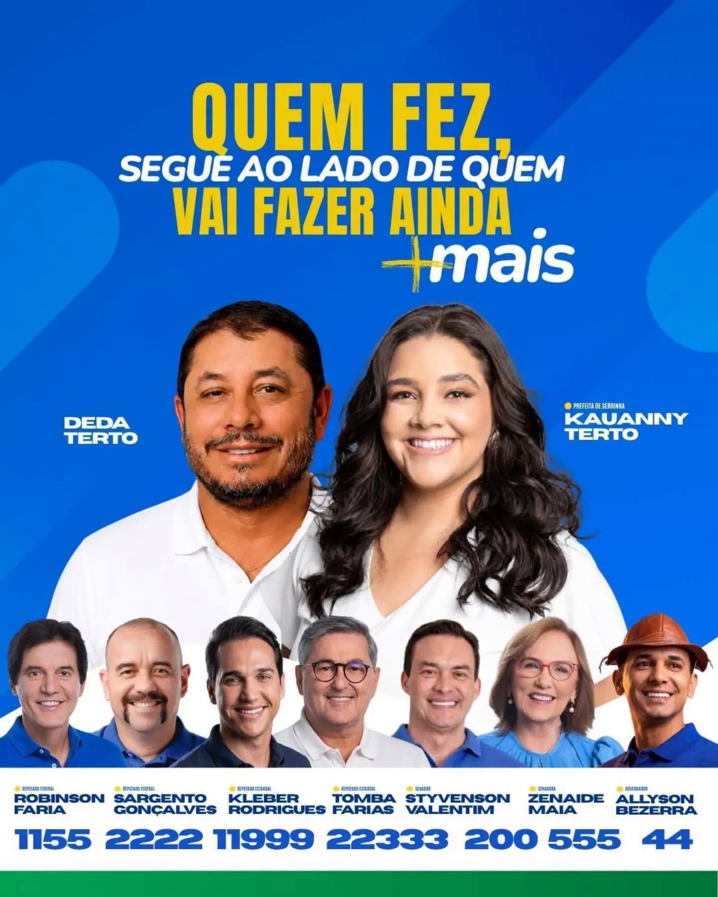 EX-PREFEITO DEDA E PREFEITA KAUANNY ANUNCIAM SEUS CANDIDATOS PARA AS ELEIÇÕES DE 2026 EM SERRINHA